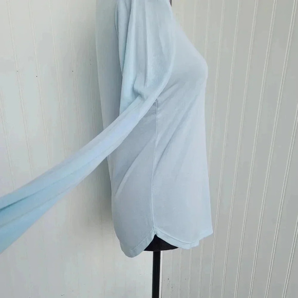 Time and Tru Women Top Light Blue Long Sleeve Modal Poly Pullover Shirt S (4-6) - Picture 4 of 11